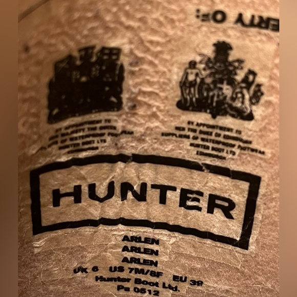 🌷Hunter Allayna British Wool Blue Black Plaid Tall Rain Boots Size 7M/8F - Picture 6 of 7